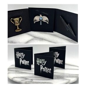 Harry Potter Jacmel Jewelry Pins, Triwizard Cup, Ravenclaw Diadem, and Bolt NEW